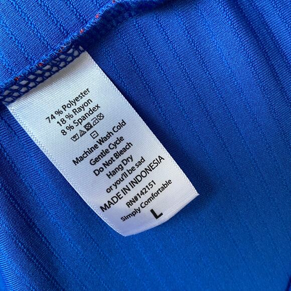 LuLaRoe Womens Dress Size Large Orange Blue Ribbed Striped Amelia NEW - Picture 5 of 5